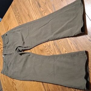 FRAME Jeans ?? Womens 30 OLIVE Green LE CROP MINI BOOT Denim Used Cut BOOTCUT